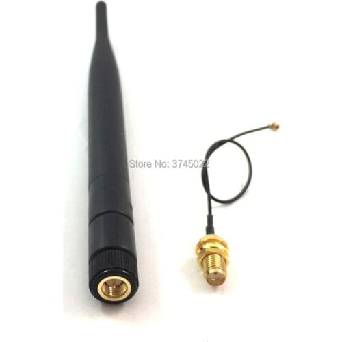 1pcs 2.4ghz Wifi Antenna 6dbi Omni With Sma Male Connector + Sma Female to u.fl Ipx RF Cable 1.13 15cm for Wireless Wi-fi Router