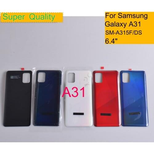10Pcs/Lot For Samsung Galaxy A31 A315 SM-A315F/DS Housing Back Cover Case Rear Battery Door Chassis Housing Replacement