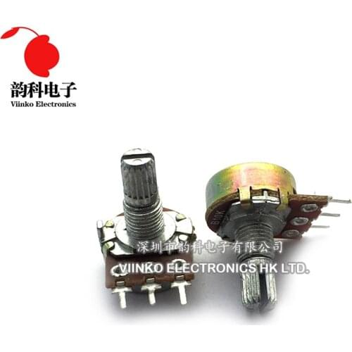 10 PCS WH148 3pin 15MM KIT Linear Potentiometer Pot single joint 1K 2K 5K 10K 20K 50K 100K 250K 500K 1M EACH 1PCS