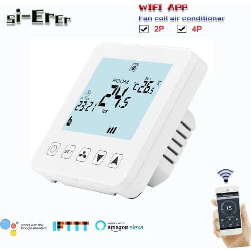2P 4P air-conditioning heating and cooling controller, WIFI thermostat APP remote control works with Google Assistant