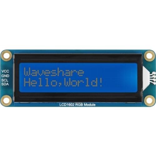 3.3V/5V LCD1602 RGB Module I2C Bus Supports Raspberry Pi Pico / 4 / 3, 16x2 Characters LCD RGB Backlight