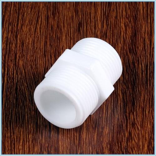 5PCS Plastic Nylon 1/4" 3/8" 1/2" 3/4" BSP Male Thread Equal Hex Nipple Union Pipe Coupling Fitting Connector Coupler