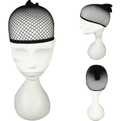 70% Hot Sale Women Elastic Nylon Wig Caps Open End Black Mesh Liner Short Fishnet Hair Net