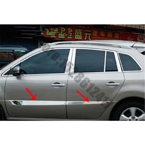 For Renault Koleos 2009-2016 Car styling stainless steel body side moldings side door decoration Trim