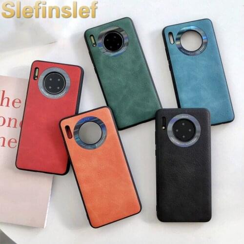 For Huawei Mate 30 Pro Case leather Full Protect Back Cover Case for Huawei Mate 20 P30 P20 phone case cover protect camera Lens