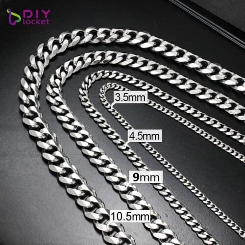 Diylocket Wholesale Stainless Steel Chains Neklace Fit floating locket Necklace Pendant LSCH11