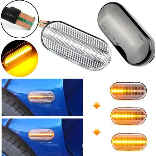 For VW Transporter T5 Polo Golf 3 4 Passat B5 Sharan Lupo Bora Multivan Dynamic Flowing LED Side Marker Turn Signal Light