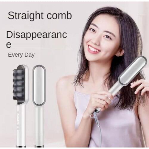 Hot Comb New PTC Heating Hair Straightener Brush Hair Electric Hair Comb Brush Ceramic Straight Curler Styling Tool