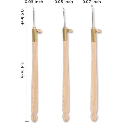 Hot 100pcs/lot Embroidery Punch Needle with 3 Needles Punch Pen Embroidery Cross Stitch Craft Kit French Crochet