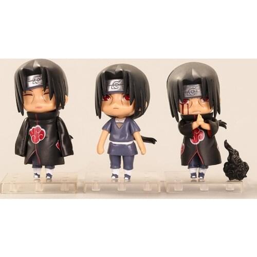 NARUTO 3-piece set Uchiha Itachi Figures, toys, collections, birthday gifts Car desk computer decoration