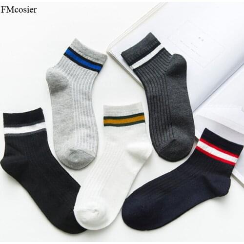 Autumn Spring Mens socks Lot Pack Cotton Breathable Male Casual Black White Sokken Student 10 Pairs Soks Socs Sox
