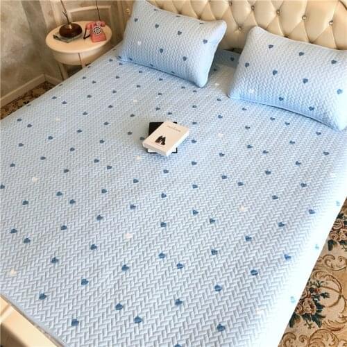 2021 New Summer Tencel Air Condition Soft Mat Ice Silk Lithe Cushion 3-pcs-set Summer Mats Soft Mattress 1.5m 1.8m Bedding