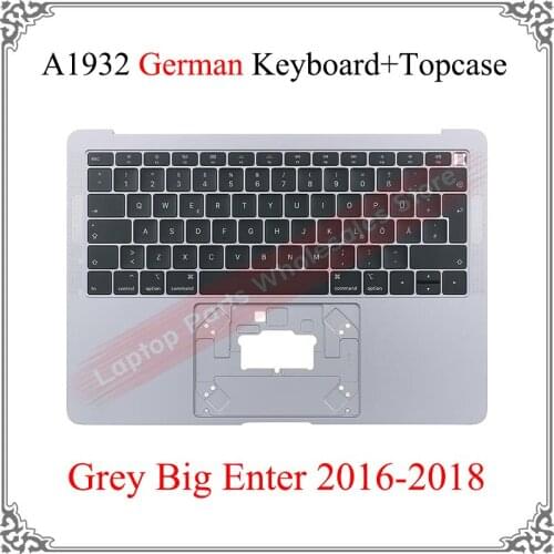 Original New Grey A1932 GE Keyboard For Macbook Air German Keyboard A1932 Backlight with Topcase Top Case Palmrest 2016-2018
