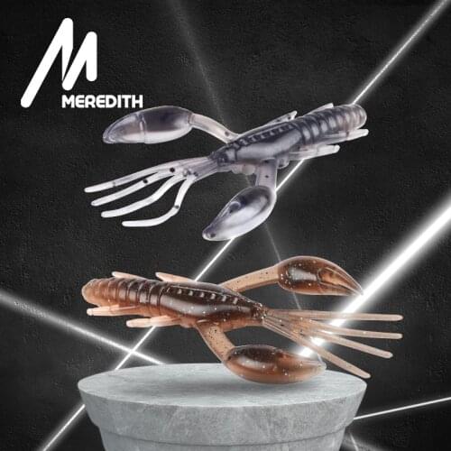 MEREDITH DoliveCraw Fishing Lures 50mm 65mm 80mm Craws Shrimp Soft Lure Fishing Bait Wobblers Bass Lures Soft Silicone