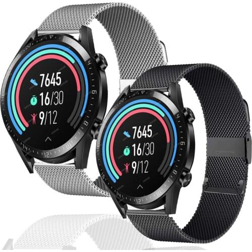 Smart Watch Bracelet Strap For Huawei Watch GT2 / GT 2E 22mm Metal Watch Band For Honor Magic 2/1 Sport Wrist Strap Accessory