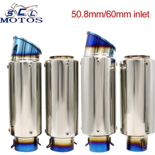 Sclmotos- 51mm 60mm Inlet Modified Motorcycle Exhaust Pipe Muffler Pipe Slip On Escape Moto for Yamaha YZF R1 R6 MT07 MT09 KTM
