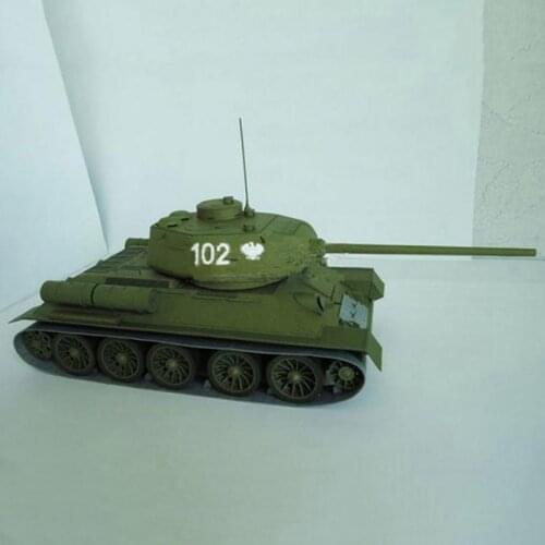 Soviet Union T-34 Medium Tank DIY 3D Paper Card Model Building Sets Construction Toys Educational Toys Military Model