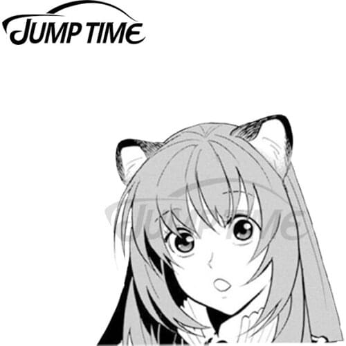 Jump Time 13 x 12.5cm For Raccoon Peeker Vinyl Car Stickers Anime DIY Personality Decoration Windshield Windows Decal