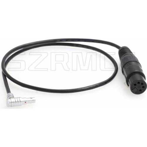 XLR 5 Pin Female to Right Angle 00B 5 Pin Audio Input Cable for Arri Alexa Mini and Z CAM E2 Camera