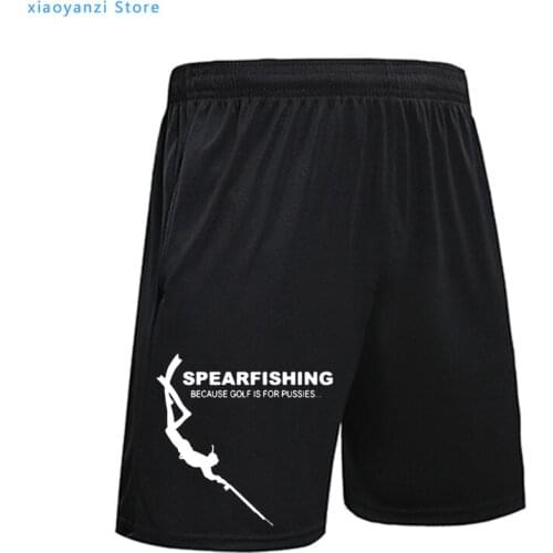 Funny Spearfishing Scuba Diver Men Women Summer Sports Shorts Set Harajuku Sweatpants Streetwear New Fitness Running Pants OU-28