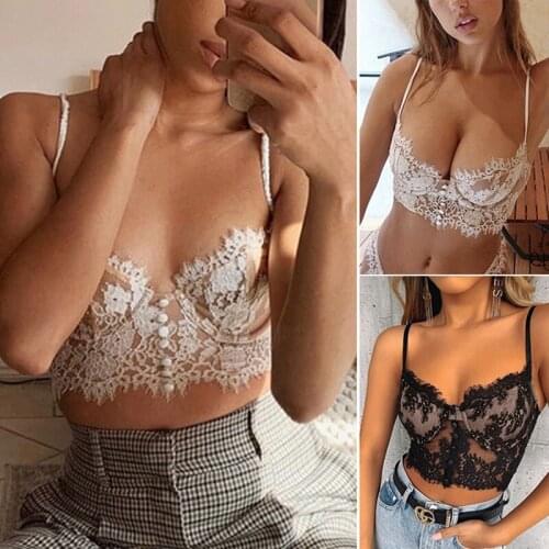 Backless Lace Camisole Women Backless Crop Top Ladies Summer Vintage Underwire Sexy Vest Tops