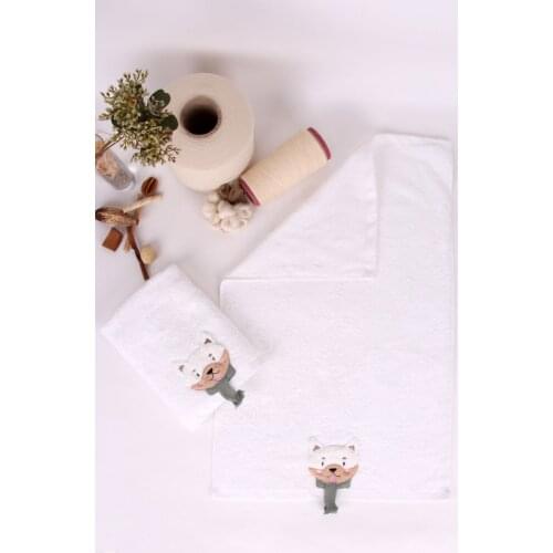 % 100 Cotton 50x70 cm Hand Face Towel Set 2 Pieces
