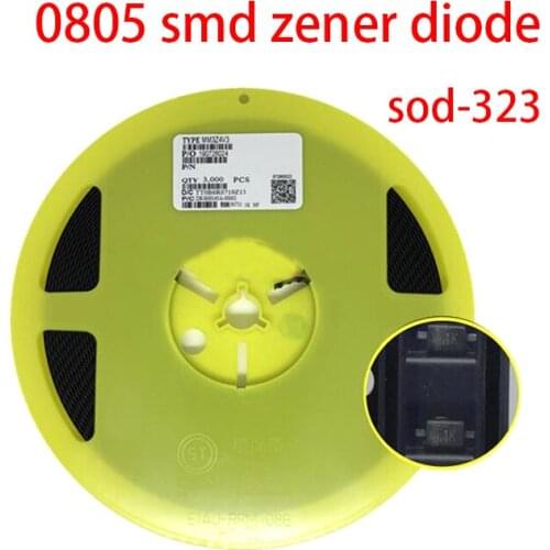 100pcs 0805 smd zener diode sod-323 MM3Z5V6 MM3Z5V1 MM3Z4V7 MM3Z4V3 MM3Z3V9 MM3Z3V6 MM3Z3V3 MM3Z3V MM3Z2V7