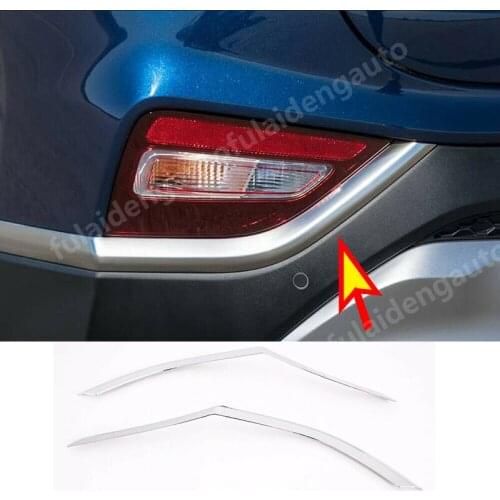 2pcs For Hyundai Santa Fe 2019 2020 Carbon fiber ABS Chrome Rear Tail Light Lamp Eyelid Eyebrow Cover Trim Car Styling