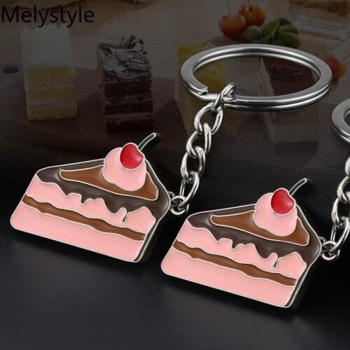 2019 Cherry-Cake Keychain Keychains Ribbon Keyrings Bag Charm Gift Accessories