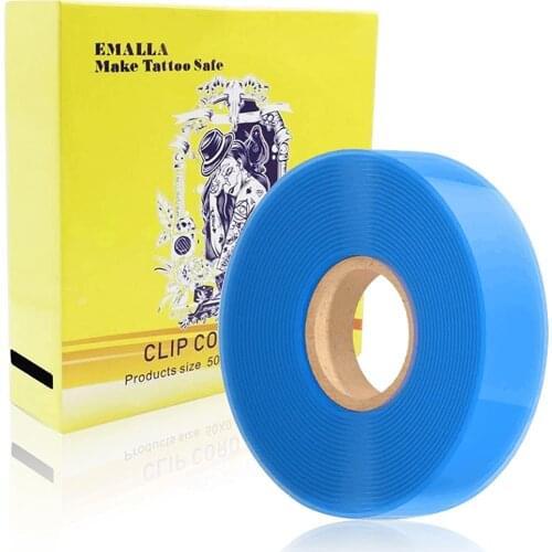 250M Disposable Tattoo Clip Cord Sleeves Bags Covers Tattoo Clip Cord Covers Roll for Tattoo Accessories Supplies