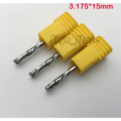 3pc 3.175x 15mm UP DOWN Double Flutes Composite Cutter Wood Cutter End Mill Woodworking Milling Engraving Machine Cnc Router Bit