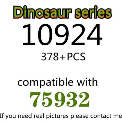 378PCS 10924 Building Block Toy Dinosaur Series 75932 Assembled Building Block Childrens Toy Gifts