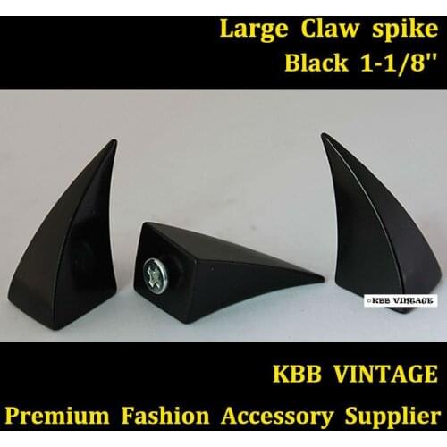 6pc Large Black Dragon Claw Spike Screwback Studs L-D28