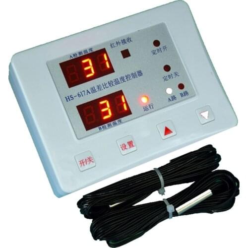 617A solar hot water return water temperature difference comparison controller circulating pump digital display adjustable instr