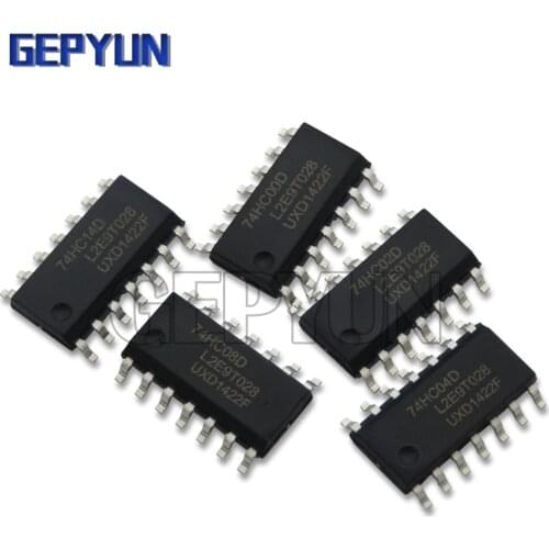 20PCS 74HC00D 74HC04D 74HC125D 74HC138D SOP 74HC14D 74HC4050D 74HC4051D 74HC4052D 74HC595D SMD new and original Gepyun