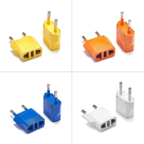 US to EU Plug Converter Plug Adapter Colorful 4.0mm EU Travel Adapter Plug Electrical Converter Power Charger Sockets