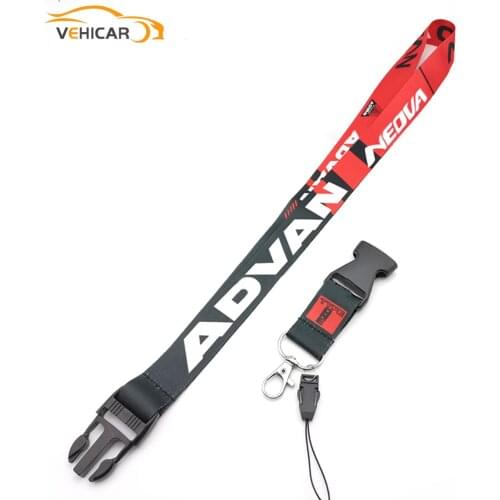 VEHICAR Car Lanyard Neck Straps Detachable For ADVAN Keys Mobile Phone USB Flash Drives Keychains ID Badges Card Auto Hang Rope