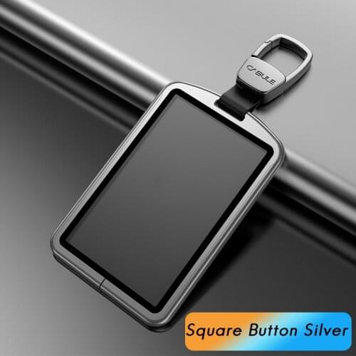 Aluminum Alloy Car Key Induction Card Holder Protector Shell Cover Keychain Case for Tesla Model 3