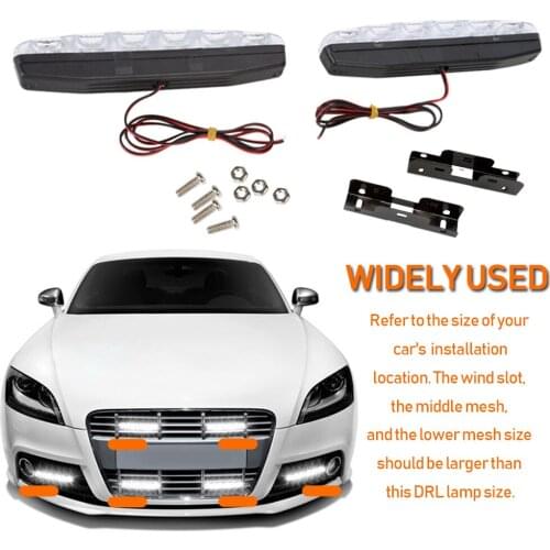 1pcs DRL Daytime Running Lights Car-styling Fog DRL Daytime Lamp DC12V 6000K Waterproof Super Bright Car Stylish Light