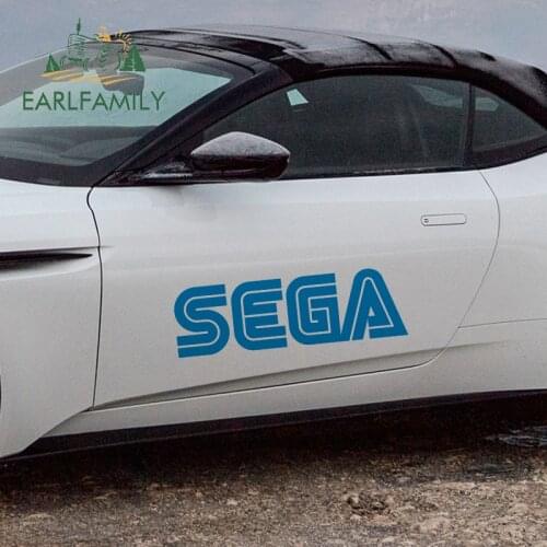 EARLFAMILY 43cm x 13.2cm for SEGA Arcade Game Logo Big Car Stickers Window Decal Vinyl Car Door Trunk Waterproof Assessoires