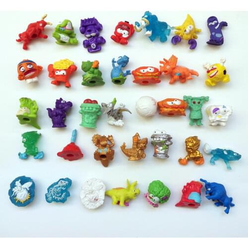 10Pcs Original Mini Kawaii Cute Anime Color Soft Silicone Monster Animals Figure Collectable Model Toy Gift For Kid Boy