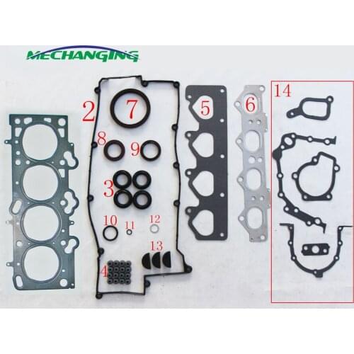 G4GB For HYUNDAI ELANTRA 1.8L 16V DOHC Metal Engine Rebuild Kits Full Set Automotive Spare Parts Engine Gasket 20910-23C20