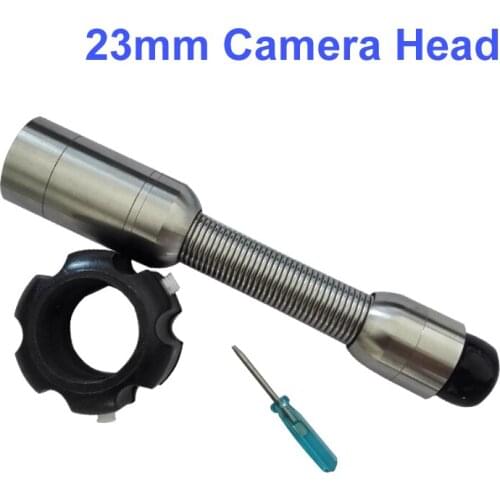 23mm Stainless Camera Head For Pipe Sewer Inspection Camera System With 12Pcs LED Lights Only Fits TP9000 TP9200 TP9300
