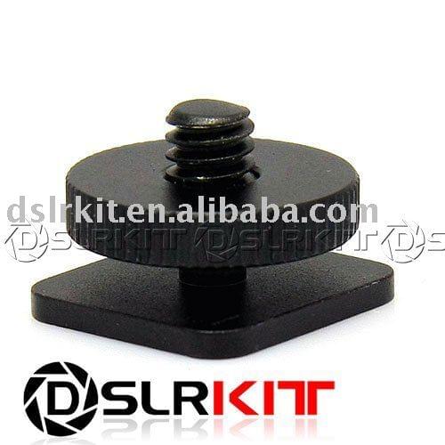 CAMERA 1/4" Tripod screw to Flash Shoe Mount Adapter