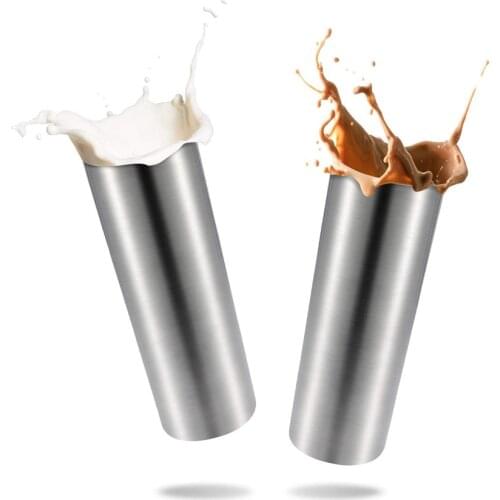 20oz Sublimation Stainless Steel Skinny Tumbler Cup Vacuum Insulated Travel Coffee Mug With Lid And Straw