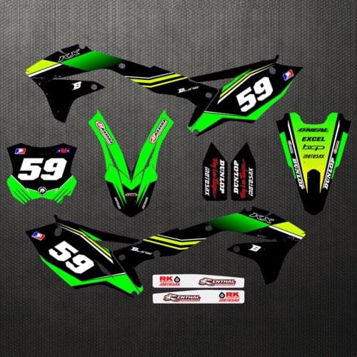 KX450F 2018-2016 Motorcycle 3M Graphics DECALS STICKERS Kits For Kawasaki KXF450 KX450F 2016 2017 2018 KXF 450 KX 450F
