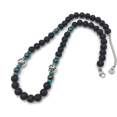 Fashion simple natural tiger eye 316 stainless steel necklace surfers unique male necklace gave him a gift