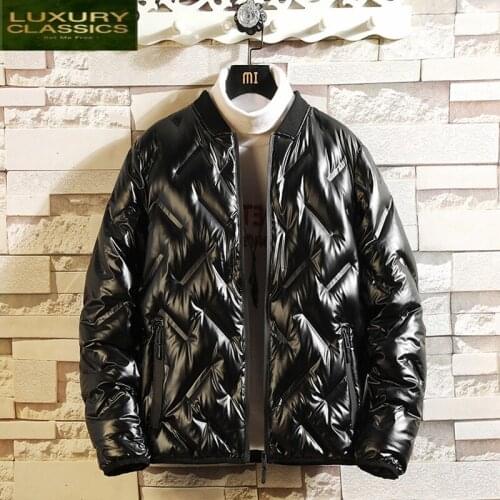 Men Winter Down Jacket Thick Warm Ultralight 80% White Duck Down Coat Male Brand Fashion Mens Cloth Casual Outwear LW2209