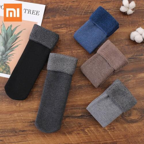 5pairs Xiaomi Mijia Warm Socks Women Men Winter Thicken Thermal Socks Soft Plush Snow Sock Floor Sleeping Socks Large Size 38-44