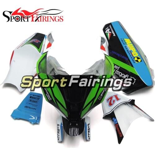Fairings For Kawasaki ZX10R Year 2011-2015 11 12 13 14 15 Sportbike Racing Fiberglass Motorcycle Fairing Kit White Green Carenes